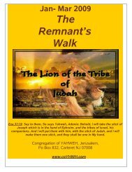 Remnant's Walk_Jan-Mar 09 - Congregation of YHWH Jerusalem