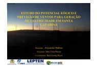 estudo do potencial eólico e previsão de ventos para ... - LEPTEN