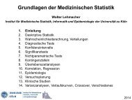 1. Einleitung - Institut fÃ¼r Medizinische Statistik, Informatik und ...