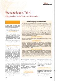 Wundauflagen, Teil 4 - Werner Sellmer