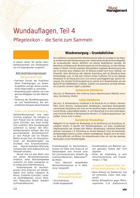 Wundauflagen, Teil 4 - Werner Sellmer