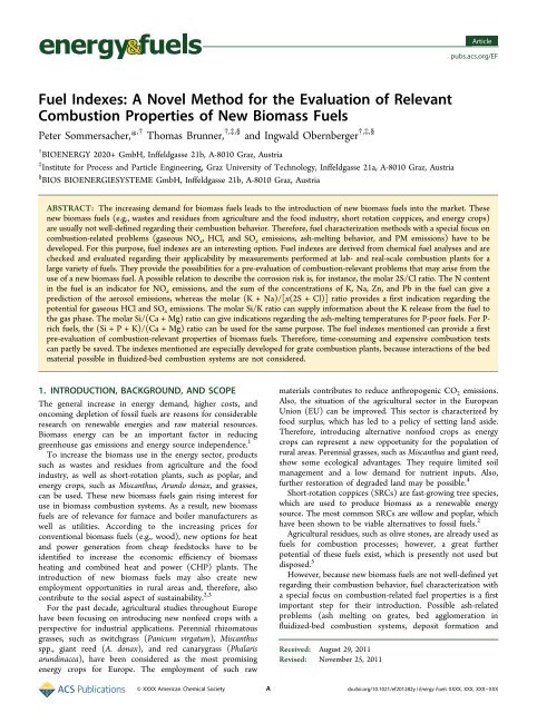 Fuel Indexes: A Novel Method for the Evaluation of Relevant ...