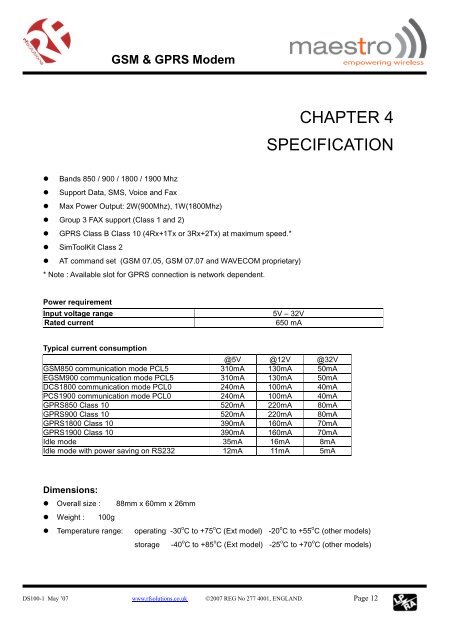 GSM & GPRS Modem - RF Solutions