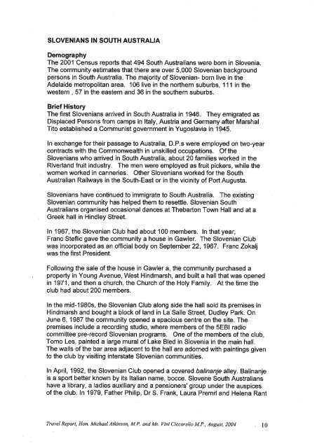 TRAVEL REPORT The Hon. Michael Atkinson MP Attorney-General ...