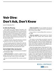 Voir Dire: Don't Ask, Don't Know - Kroll Ontrack