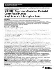 SHURflo Corrosion-Resistant Pedestal Centrifugal Pumps