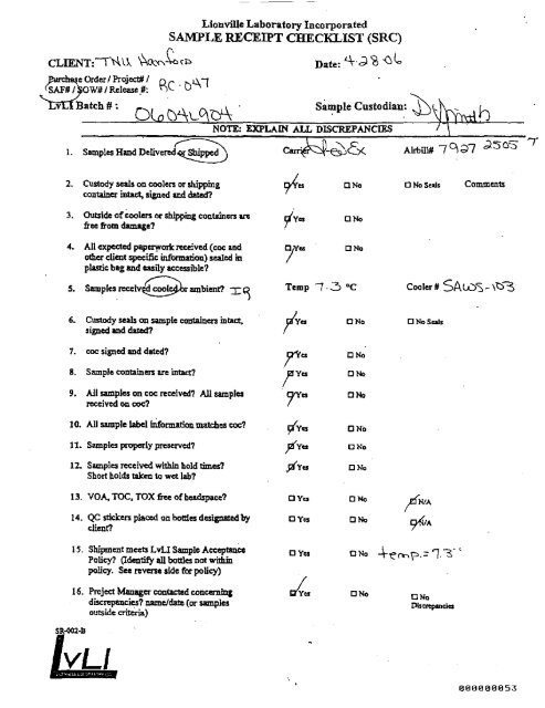 SAF-RC-047 100 & 300 Area Component of the ... - Hanford Site