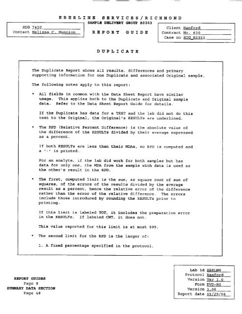 SAF-RC-047 100 & 300 Area Component of the ... - Hanford Site