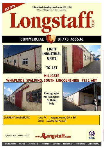 light industrial units to let millgate whaplode, spalding - Longstaff