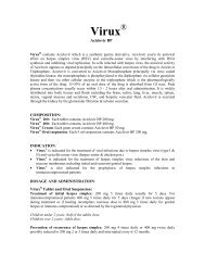 Virux Tablet and Oral Suspension - Square Pharmaceuticals Ltd.