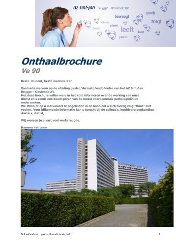 Sjabloon onthaalbrochure - AZ Sint-Jan Brugge