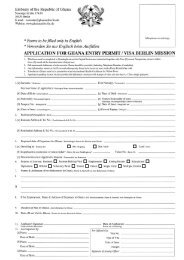 application for ghana entry permit / visa berlin mission - VES visa ...