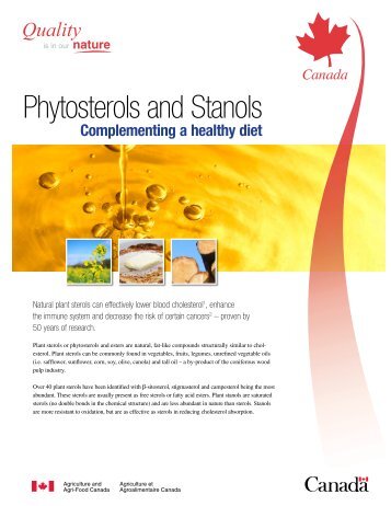 Phytosterols and Stanols - Agriculture et Agroalimentaire Canada