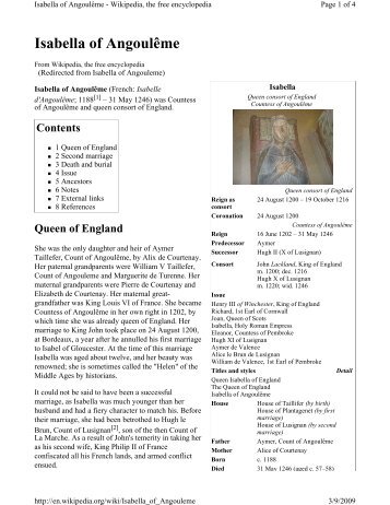 Isabella of Angouleme (PDF Wiki) - Adkins-Horton Genealogy
