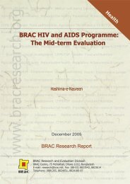 BRAC HIV and AIDS Programme: The Mid-term Evaluation