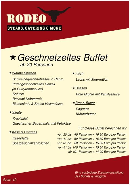 ab 20 Personen - Partyservice Rodeo