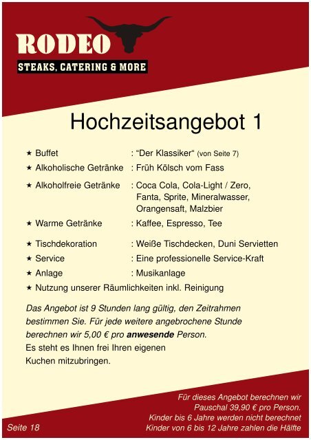 ab 20 Personen - Partyservice Rodeo