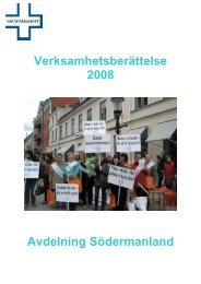 VerksamhetsberÃ¤ttelse 2008 Avdelning ... - VÃ¥rdfÃ¶rbundet