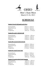 Men's State Meet SCHEDULE - Queen City Gymnastics