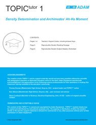 Density Determination and Archimedes' Ah-Ha ... - Adam Equipment