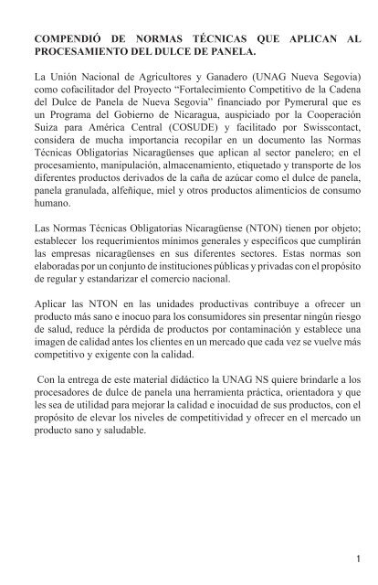 Compendio de Normas TÃ©cnicas para procesar Dulce ... - Pymerural