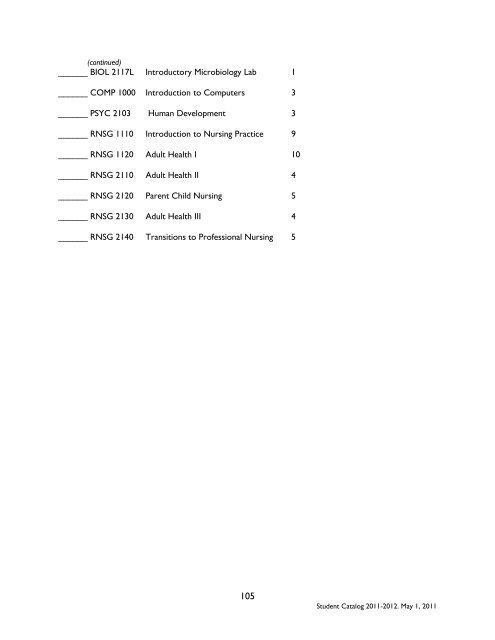 Student Catalog 2011-2012 - West Georgia Technical College