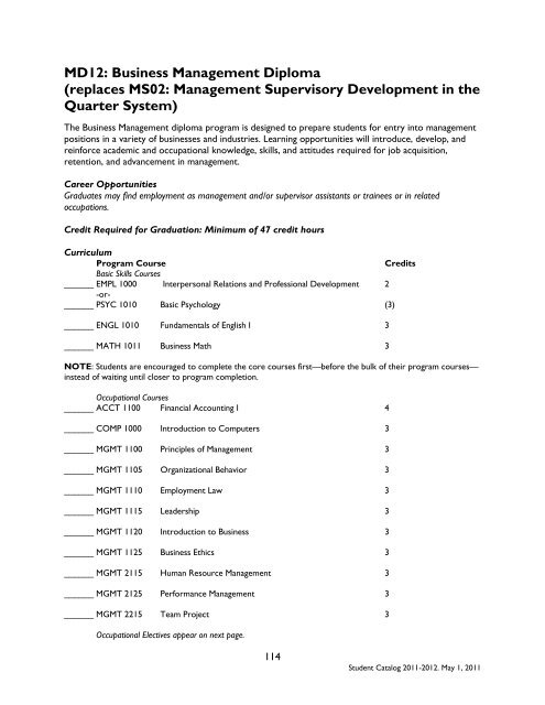 Student Catalog 2011-2012 - West Georgia Technical College