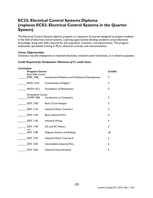 Student Catalog 2011-2012 - West Georgia Technical College