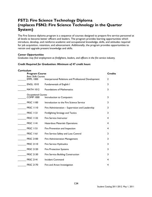 Student Catalog 2011-2012 - West Georgia Technical College