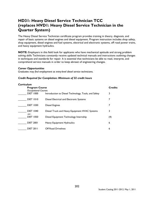 Student Catalog 2011-2012 - West Georgia Technical College