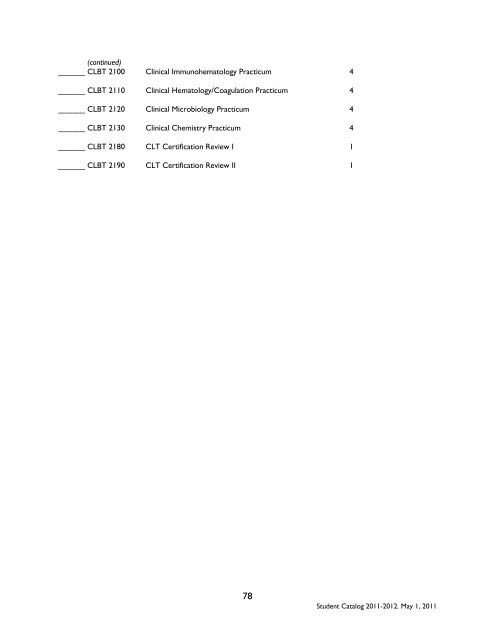 Student Catalog 2011-2012 - West Georgia Technical College