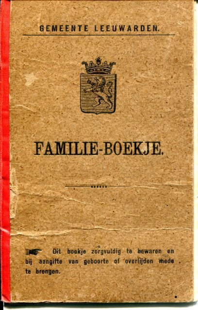 FAMILIE-BOEKJE. - Coret