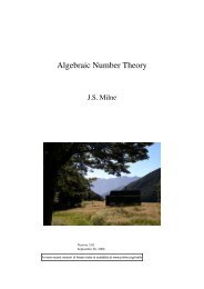 Algebraic Number Theory - James Milne