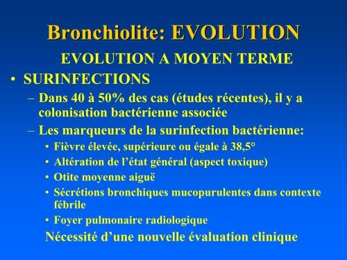 LA BRONCHIOLITE