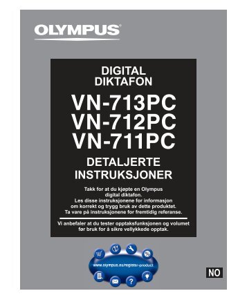 DETALJERTE INSTRUKSJONER DIGITAL DIKTAFON - Olympus