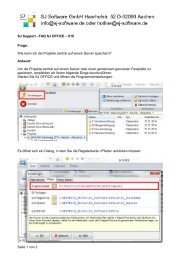 SJ Support - FAQ SJ OFFICE â 010 Frage - SJ Software GmbH