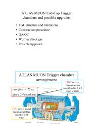 ATLAS MUON Trigger chamber arrangement