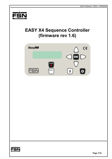 EASY X4 Sequence Controller (firmware rev 1.6) - Fini compressors