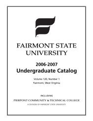 06-07 FSU Catalog - Fairmont State University