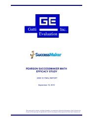 Pearson Successmaker Math Efficacy Study 2009-10 Final Report