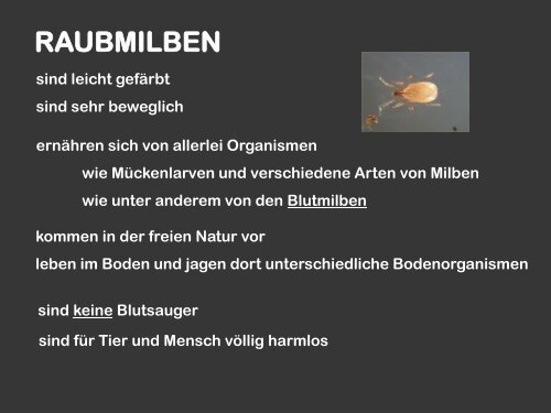 Raubmilben - Dr. Heinz Strahl
