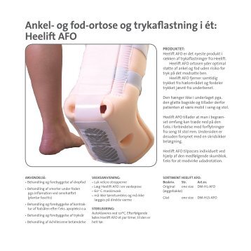 Ankel- og fod-ortose og trykaflastning i ét: Heelift AFo - Axel Madsen