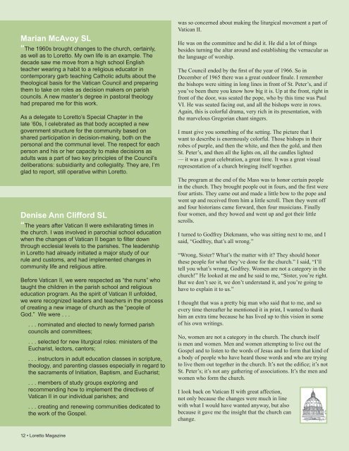 Loretto Magazine, Fall-Winter 2010, part 1 - Loretto Community