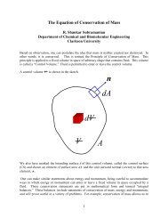 Conservation of Mass - Clarkson University