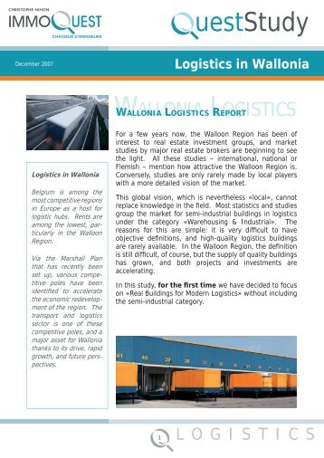 Queststudy : Wallonia Logistics report