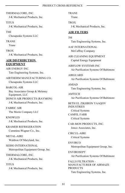 pages 1-4A - Mechanical Equipment Manufacturers Representatives ...