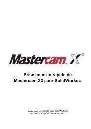 Prise en main rapide de Mastercam X3 pour SolidWorks®