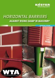 III Horizontal Barriers against rising damp in mansonry - Koster