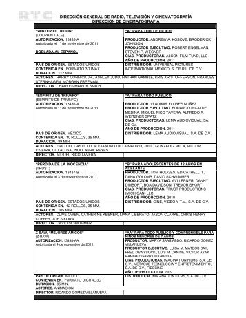 Noviembre 2011 - DirecciÃ³n General de Radio, TelevisiÃ³n y ...