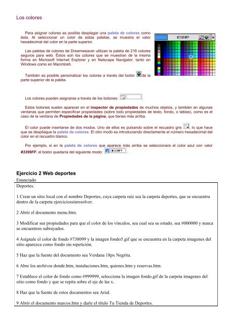 el tutorial de Dreamweaver